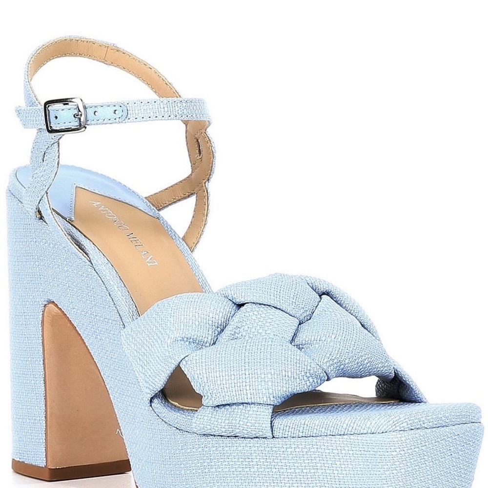 Antonio Melani Light Blue Platform Sandals